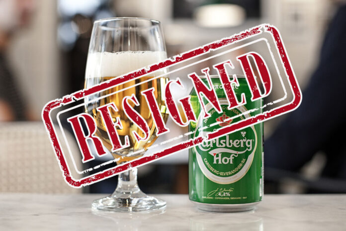 Carlsberg resigned