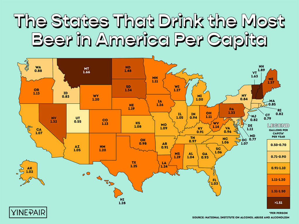 статистика потребления пива в сша по штатам